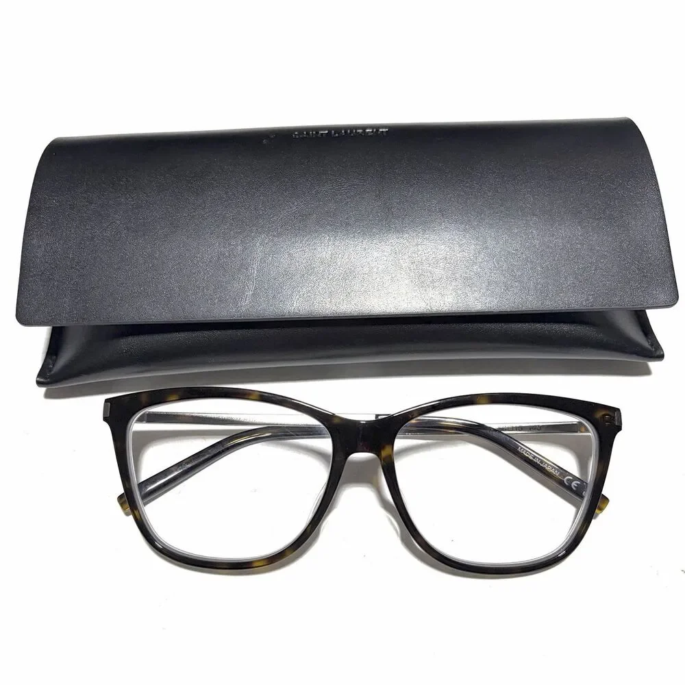 Saint Laurent Eyeglasses Frames Only SL92 003 Tortoise Cat Eye FullRim 56-15-140